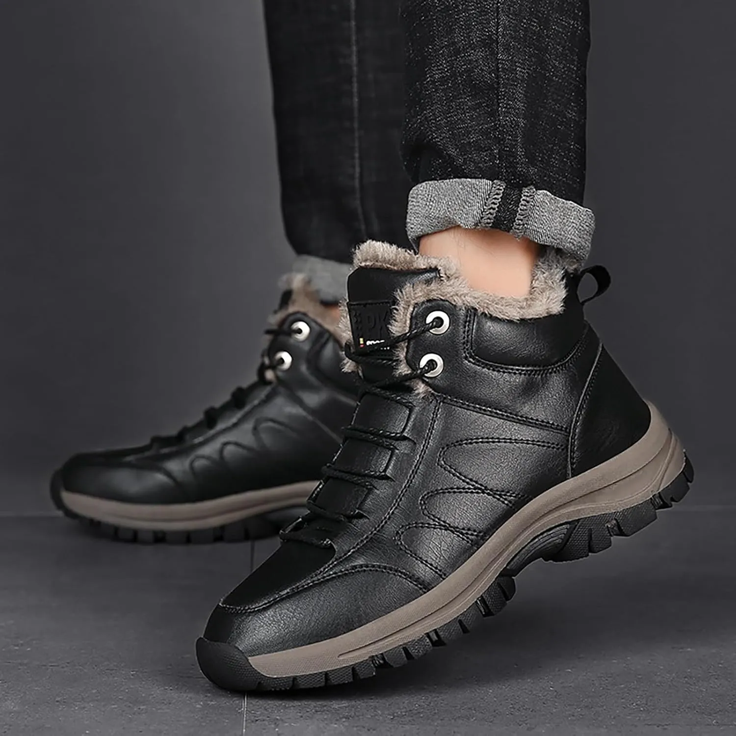 Men Work Boots Composite Toe Hiking Sneakers Ankle Booties Womens Working Shoes Non-Slip Platform Shoes Composite Toe Botas Hike Grounded Footwear