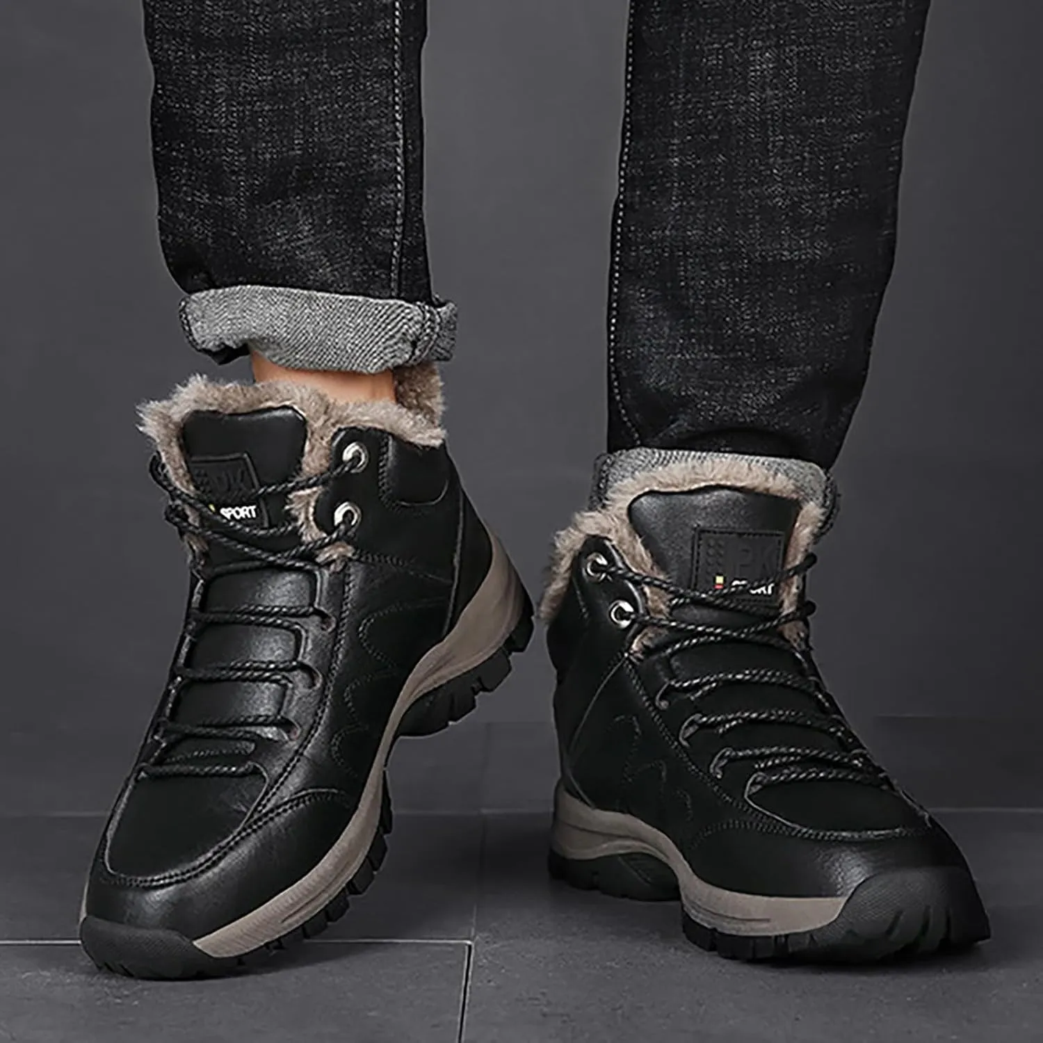 Men Work Boots Composite Toe Hiking Sneakers Ankle Booties Womens Working Shoes Non-Slip Platform Shoes Composite Toe Botas Hike Grounded Footwear
