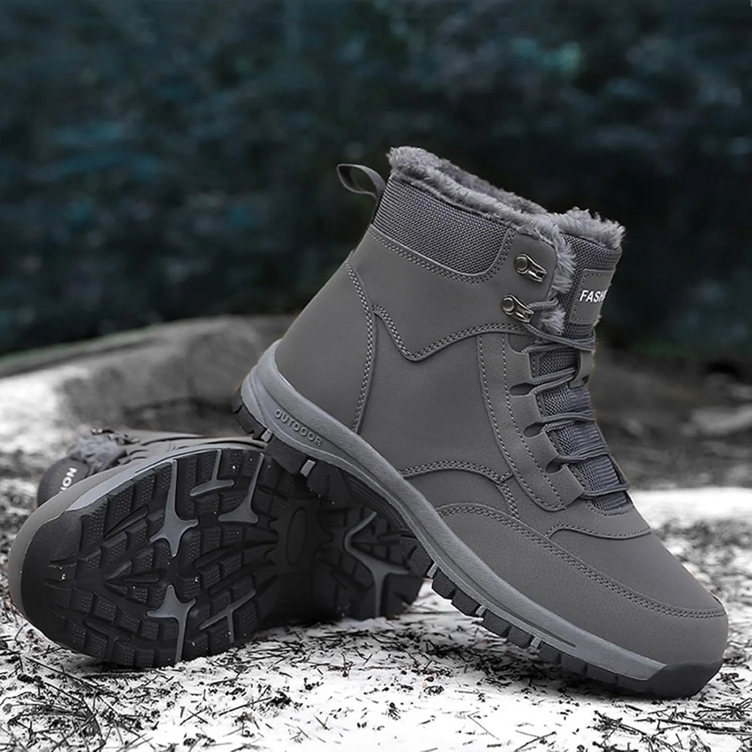 Men Work Boots Waterproof Hiking Sneakers Boot with Comfort Women's Working Shoes Wide Width Work Botas Soft Toe Non Slip Rubber Sole Hike Grounded Footwear