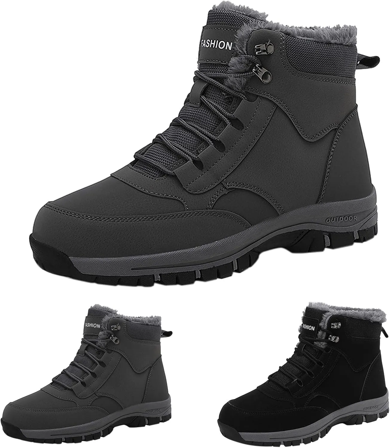 Men Work Boots Waterproof Hiking Sneakers Boot with Comfort Women's Working Shoes Wide Width Work Botas Soft Toe Non Slip Rubber Sole Hike Grounded Footwear