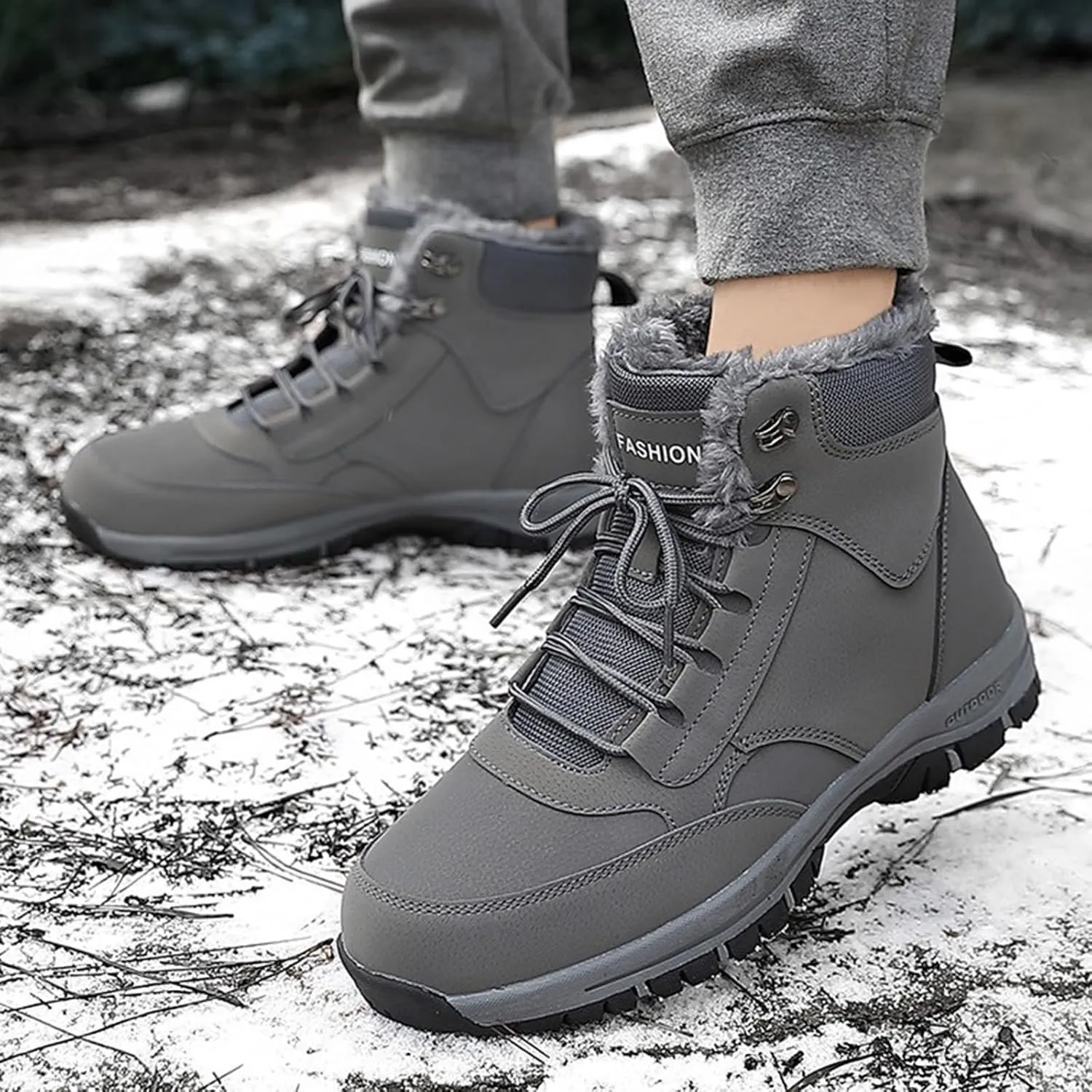 Men Work Boots Waterproof Hiking Sneakers Boot with Comfort Women's Working Shoes Wide Width Work Botas Soft Toe Non Slip Rubber Sole Hike Grounded Footwear