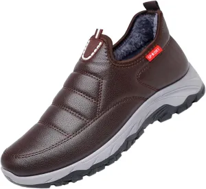 Men Work Boots with Zipper Hiking Sneakers Shoes with Fur Lined Womens Safety Shoes Wide Width Lightweight Outdoor Botas Mid Ankle Work Casual Hike Grounded Footwear
