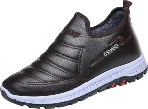 Men Work Boots with Zipper Hiking Sneakers Shoes with Fur Lined Womens Safety Shoes Wide Width Lightweight Outdoor Botas Mid Ankle Work Casual Hike Grounded Footwear