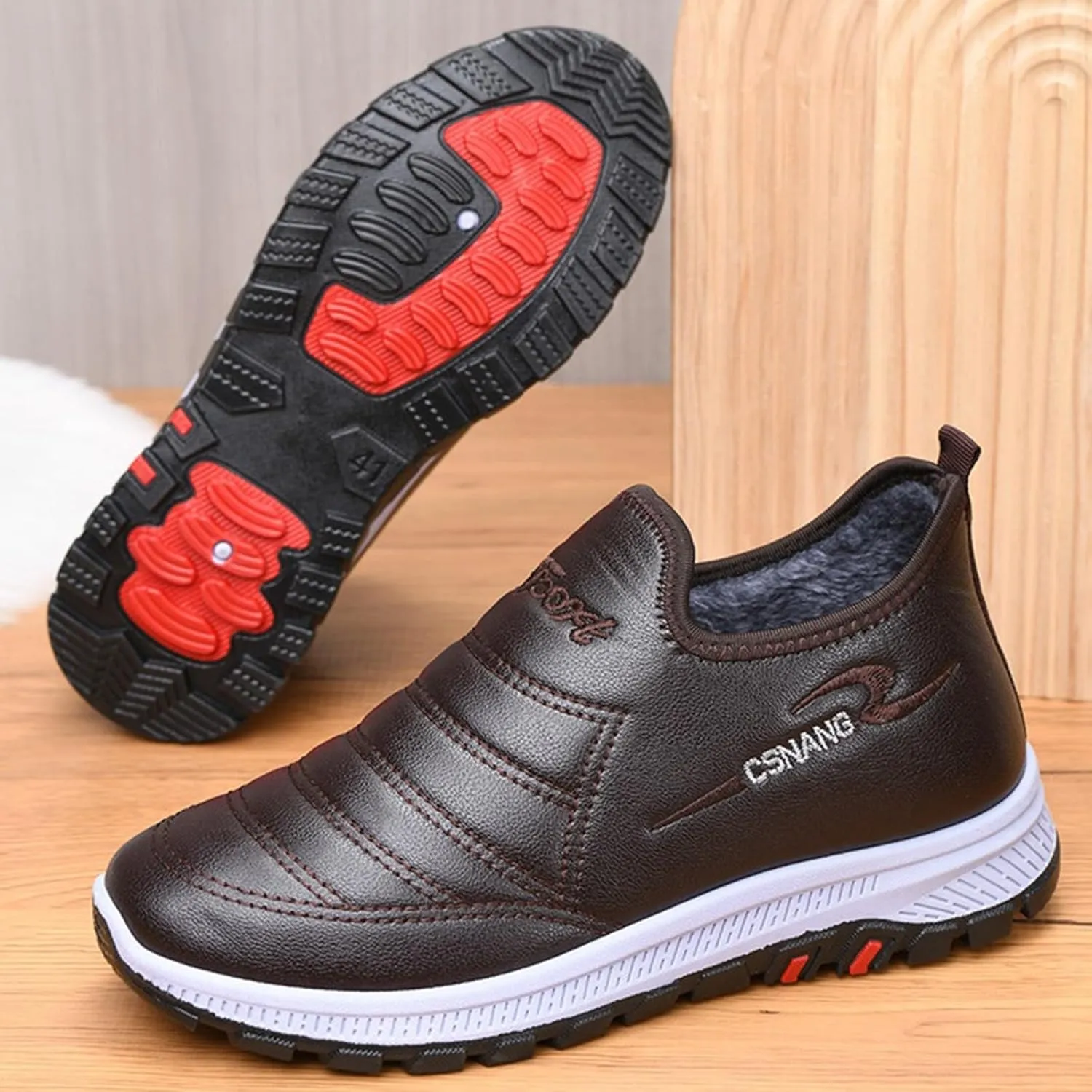 Men Work Boots with Zipper Hiking Sneakers Shoes with Fur Lined Womens Safety Shoes Wide Width Lightweight Outdoor Botas Mid Ankle Work Casual Hike Grounded Footwear