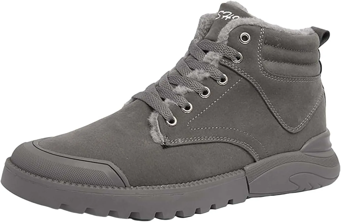 Men Work Boots with Zipper Hiking Sneakers with Warm Fur Lining Workout Shoes for Women Waterproof Waterproof Outdoor Shoes Lightweight Hike Grounded Footwear