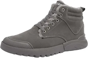 Men Work Boots with Zipper Hiking Sneakers with Warm Fur Lining Workout Shoes for Women Waterproof Waterproof Outdoor Shoes Lightweight Hike Grounded Footwear