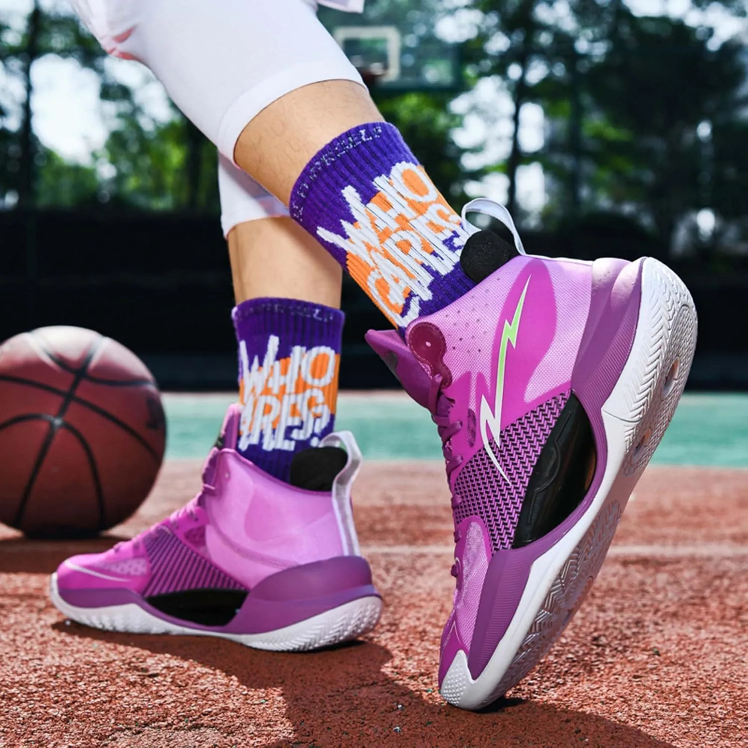 Men's and Women's Basketball Shoes Fashion Sneakers Non-Slip Running Shoes Breathable Training Tennis Shoes Street Personalized Basketball Sneakers Casual Walking Shoes