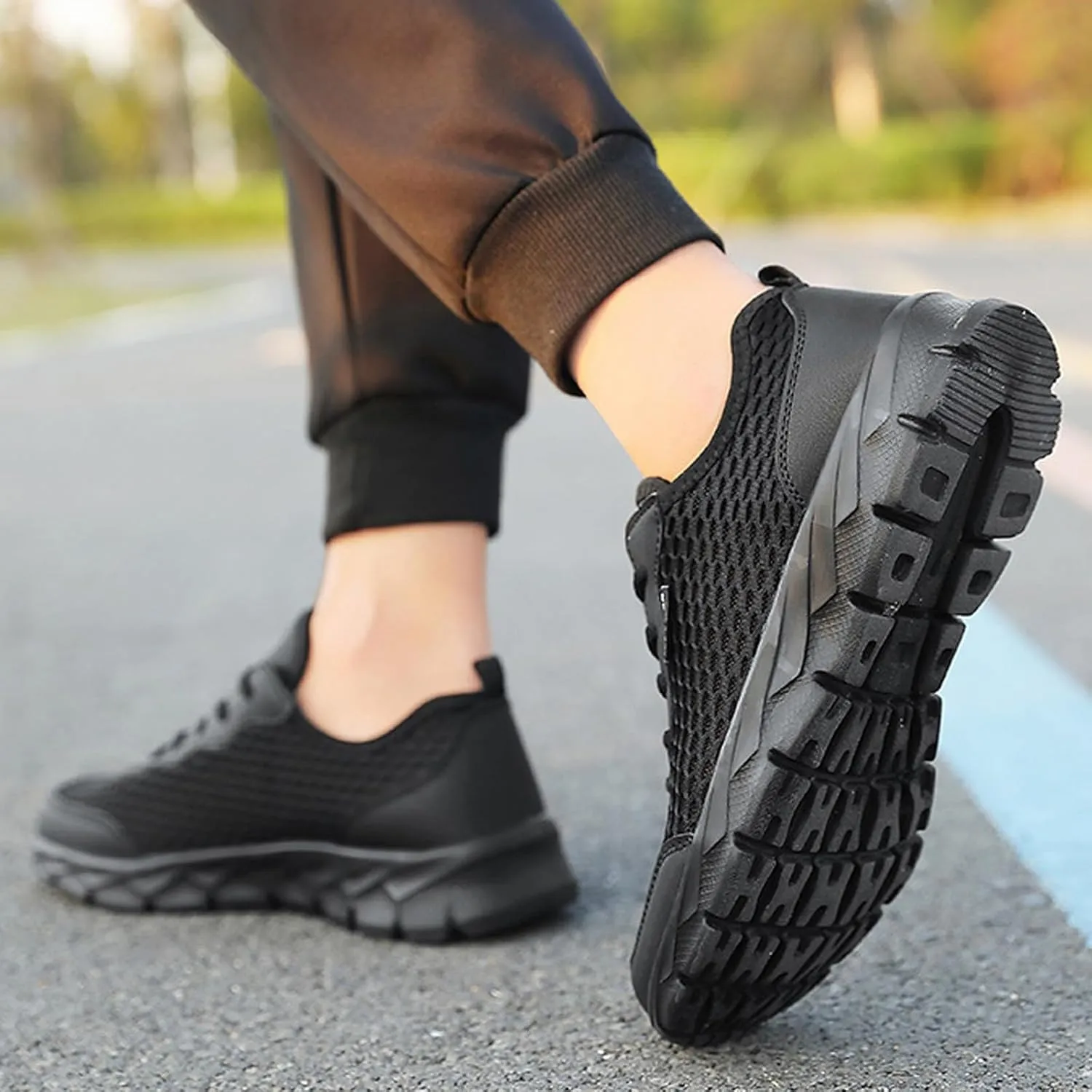 Men's Arch Support Walking Shoes Comfortable Breathable Stretch Canvas Slip On Sneaker Casual Stretch Sneaker