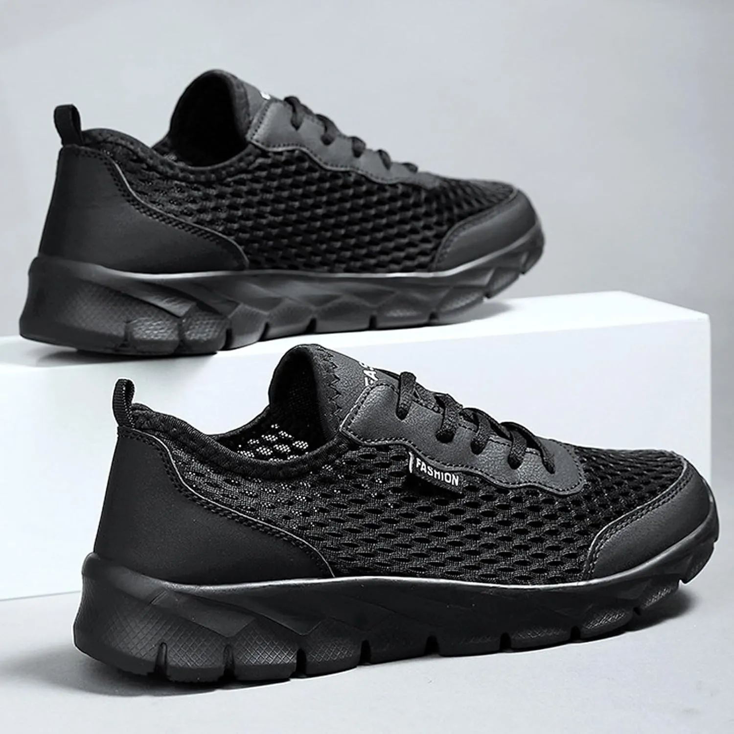 Men's Arch Support Walking Shoes Comfortable Breathable Stretch Canvas Slip On Sneaker Casual Stretch Sneaker