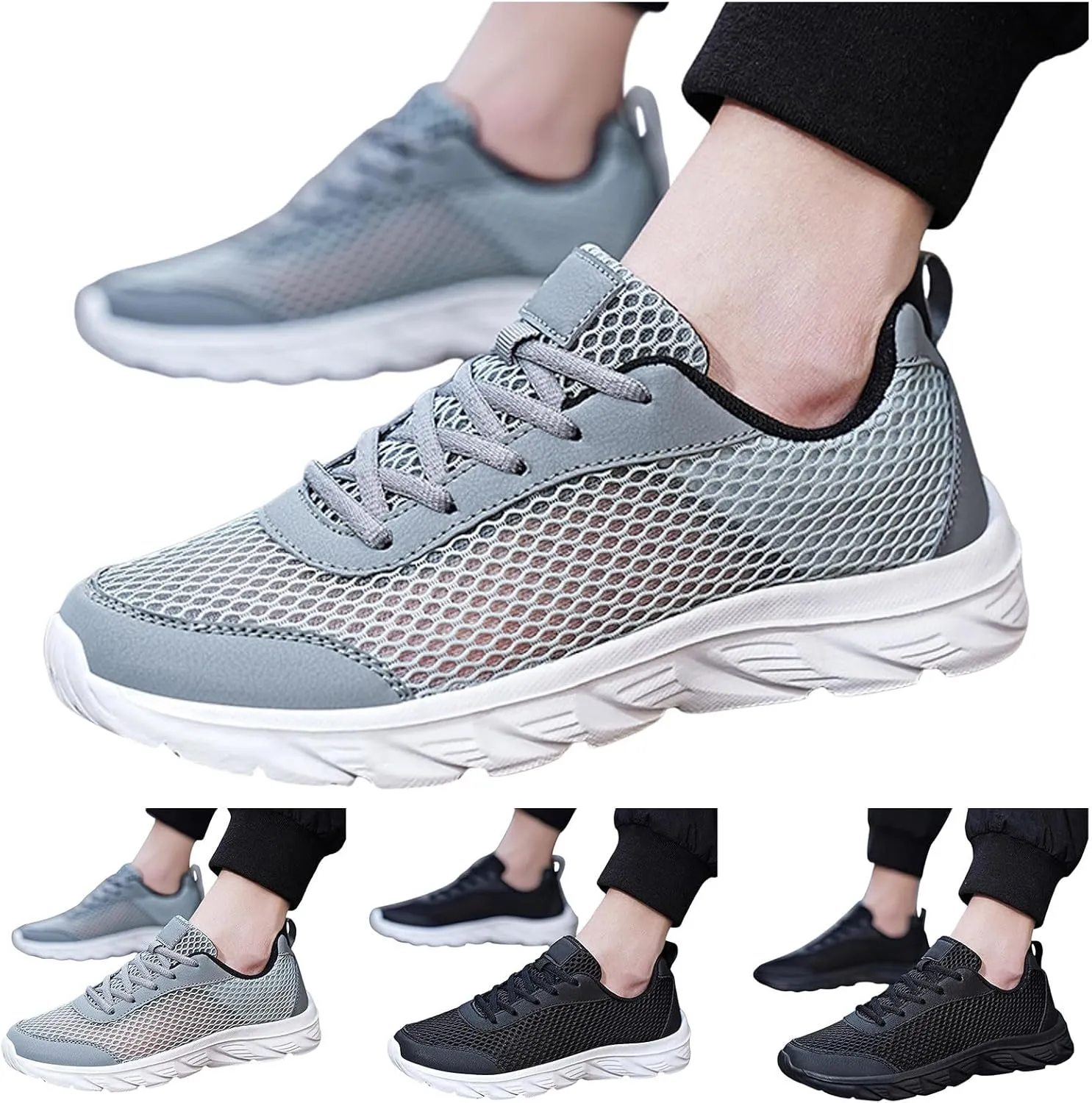 Men's Arch Support Walking Shoes Comfortable Lightweight Casual Walking Shoe Men's Stylish Lightweight Sneakers