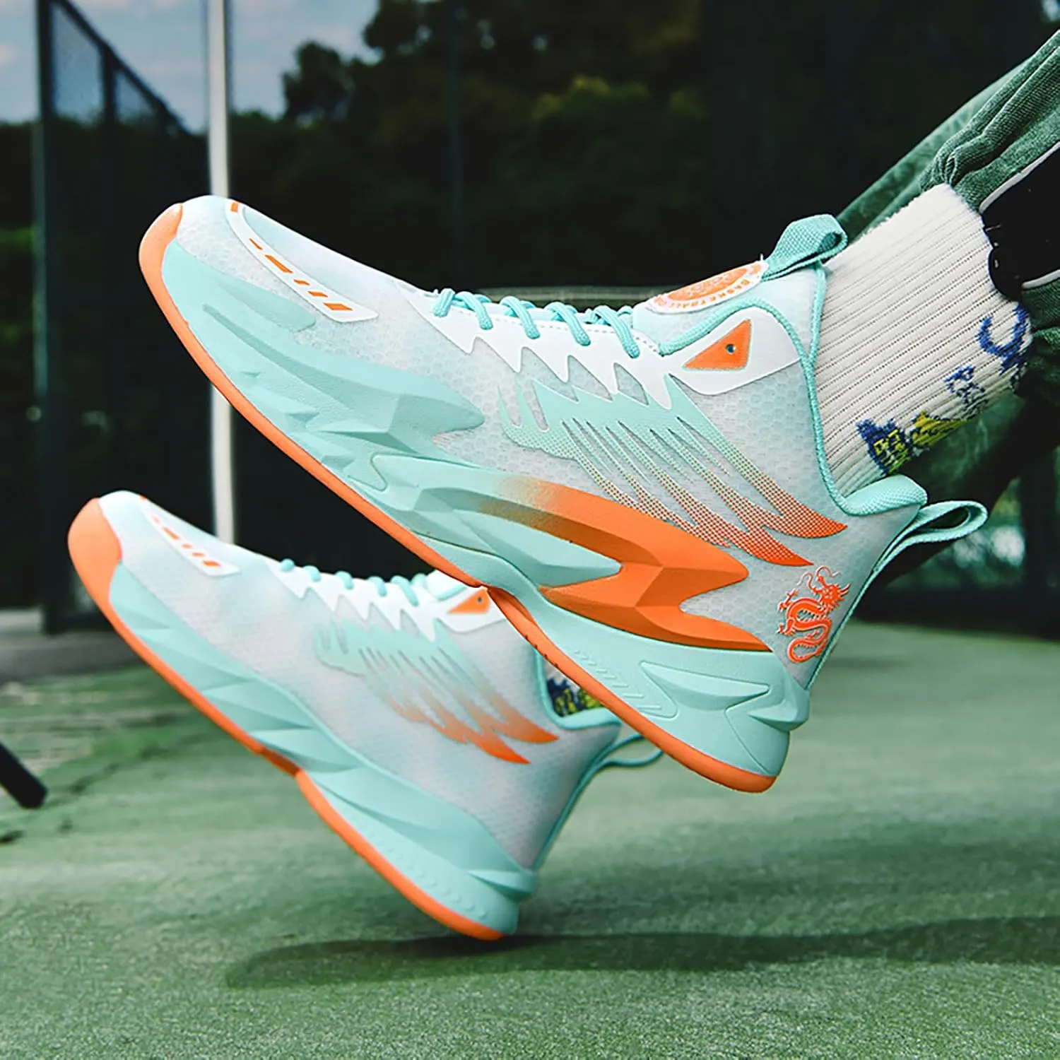 Men's Basketball Shoes Anti-Slip Breathable Womens School Training Running Shoes Fahsion Sneakers Comfortable Outdoor Gym Shoes