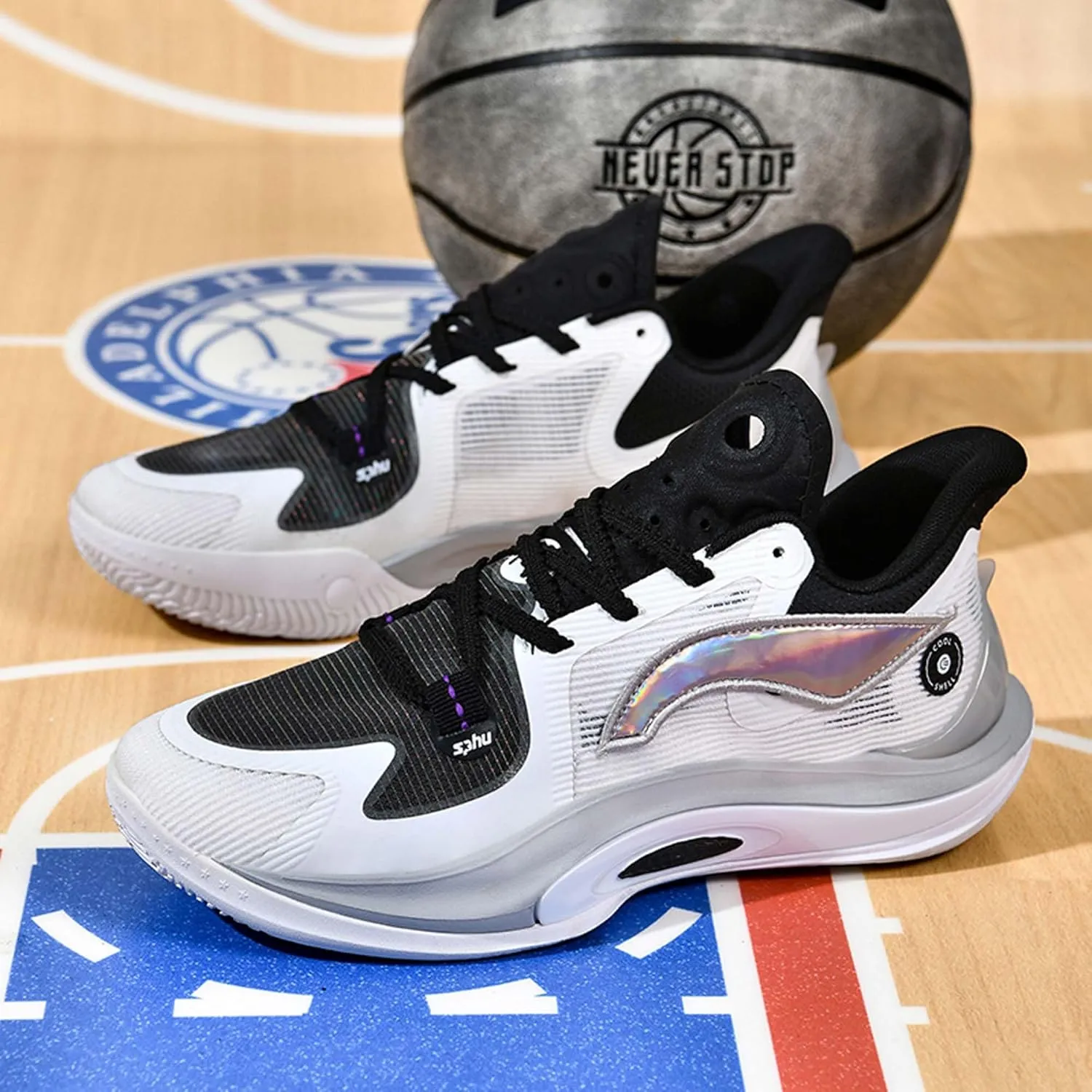 Men's Basketball Shoes Breathable Mesh Sports Running Outdoor Training Athletic Shoes Non-Slip Cushioning Fitness Tennis Shoes Comfortable Casual Walking Sports Men's Shoes