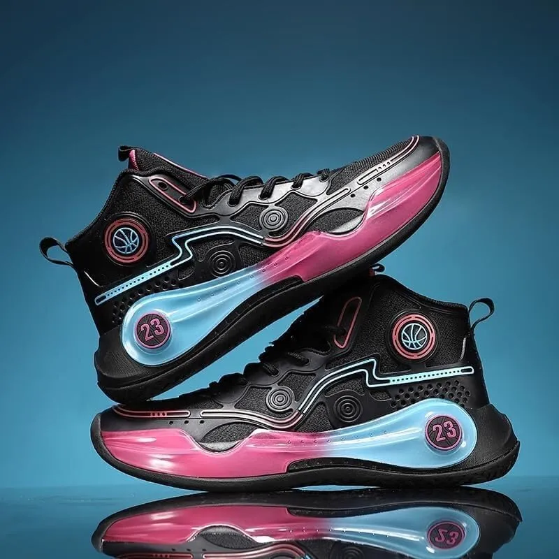Men's Basketball Shoes Lightweight Anti Slip Wear-Resistant Running Sports Training Boots