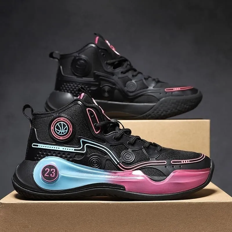 Men's Basketball Shoes Lightweight Anti Slip Wear-Resistant Running Sports Training Boots
