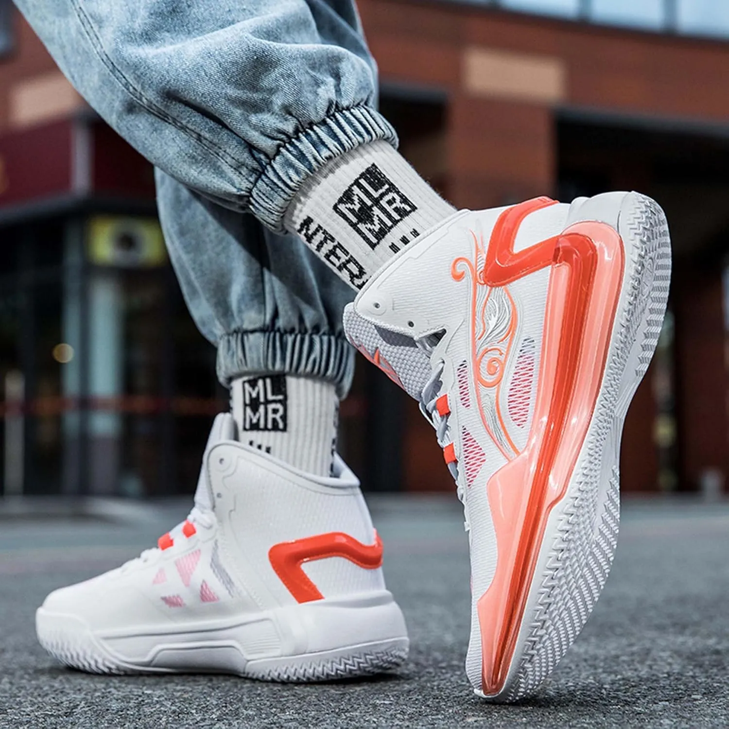 Men's Basketball Shoes Teenagers Fashion Comfortable Sneakers Women's Tennis Fitness Training Casual Sneakers Outdoor Casual Walking High Top Sneakers Outdoor Running Basketball Sports