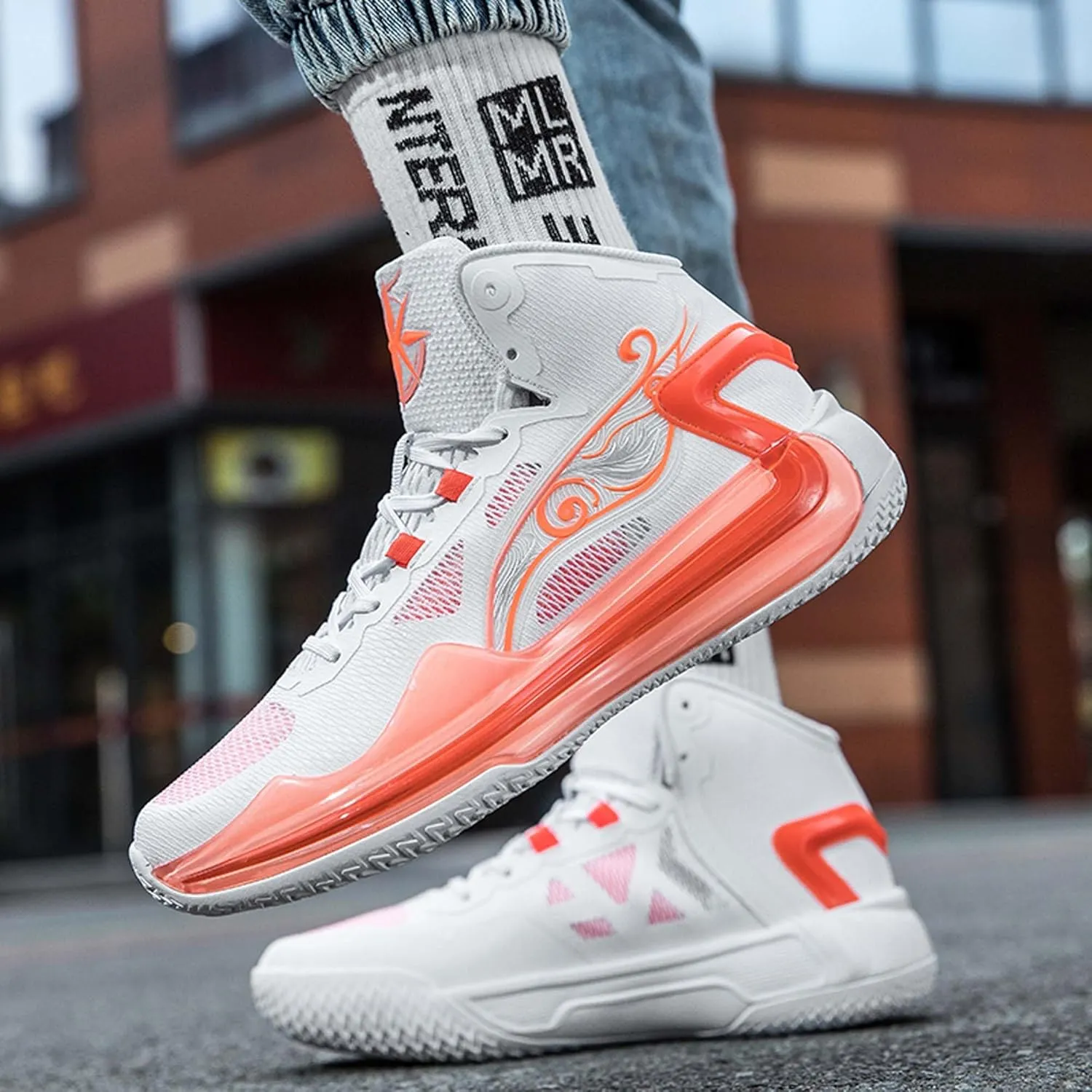 Men's Basketball Shoes Teenagers Fashion Comfortable Sneakers Women's Tennis Fitness Training Casual Sneakers Outdoor Casual Walking High Top Sneakers Outdoor Running Basketball Sports