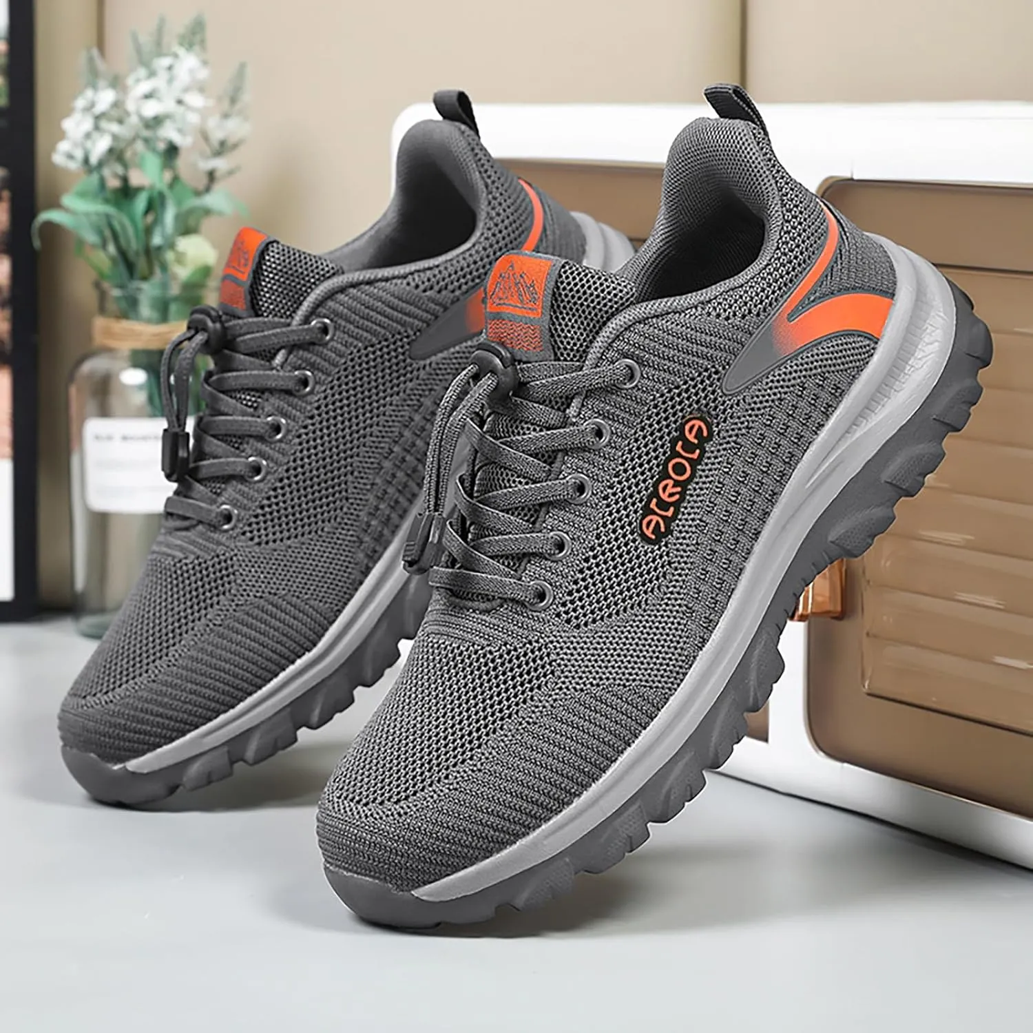 Men's Breathable Barefoot Shoes Comfortable Lightweight Casual Walking Shoe Arch Support Walking Shoes for Men