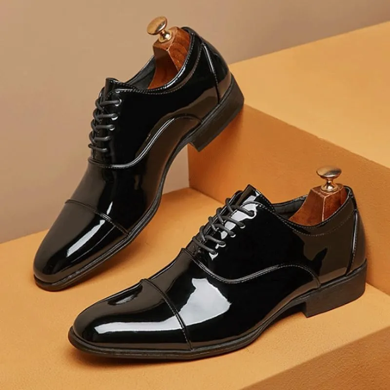 Men's Breathable Business Casual Shoes Genuine Leather Oxfords Derby Dress Shoes for Office & Formal Occasions