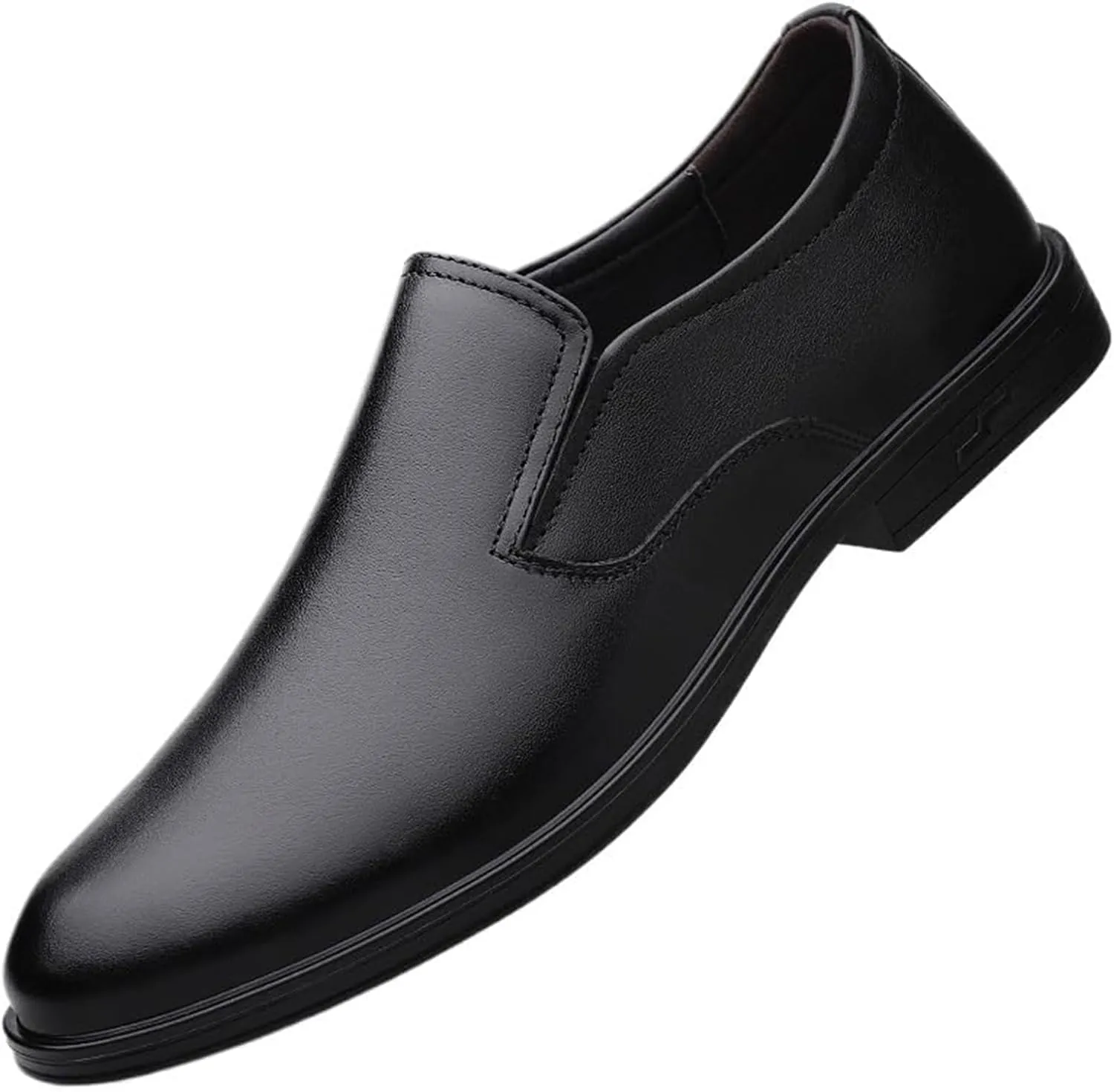 Men's Breathable Leather Oxfords, Business Casual Dress Shoes with Non-Skid Sole