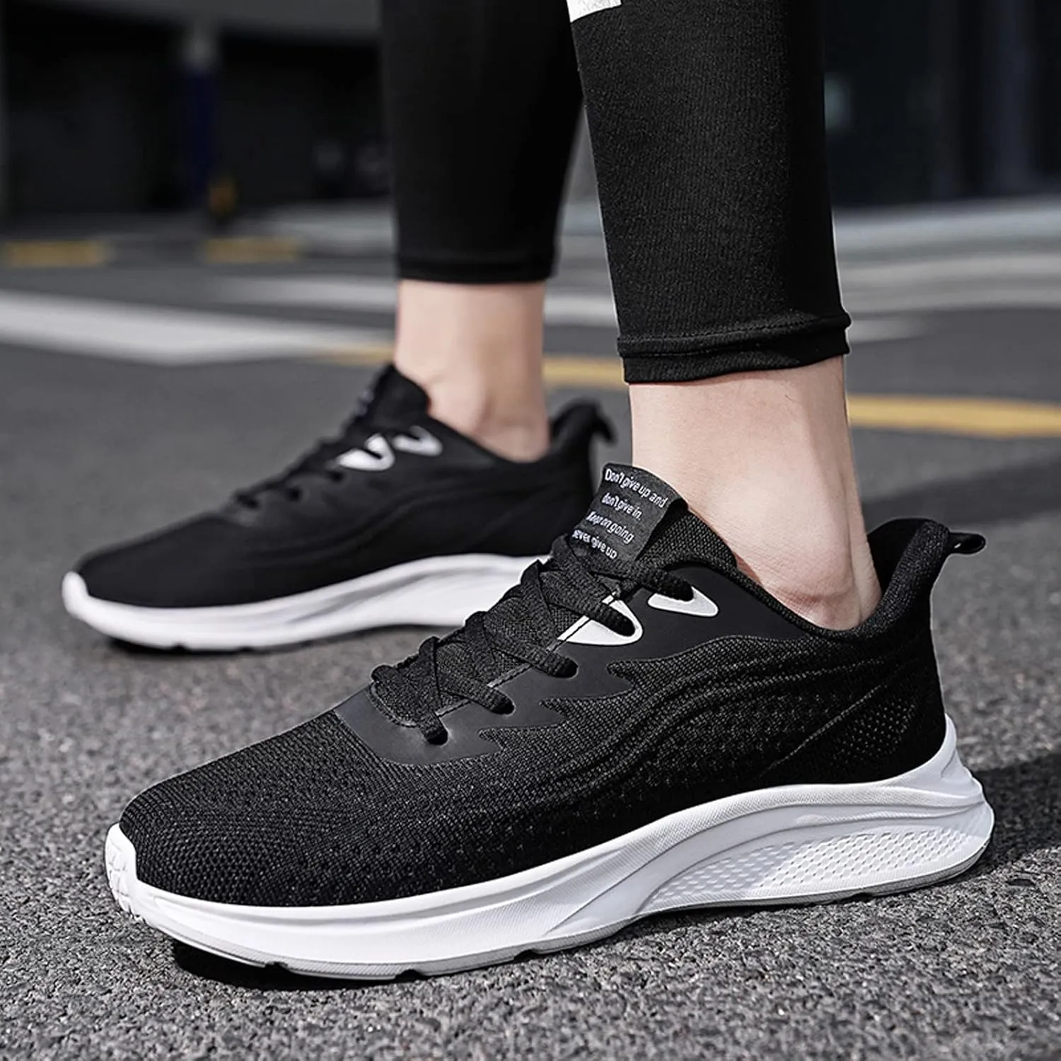 Mens Breathable Slip on Dress Shoes Comfortable Breathable Lightweight Tennis Shoe Elastic Fly Woven Mesh Shoes