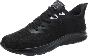 Mens Breathable Slip on Dress Shoes Comfortable Breathable Lightweight Tennis Shoe Elastic Fly Woven Mesh Shoes