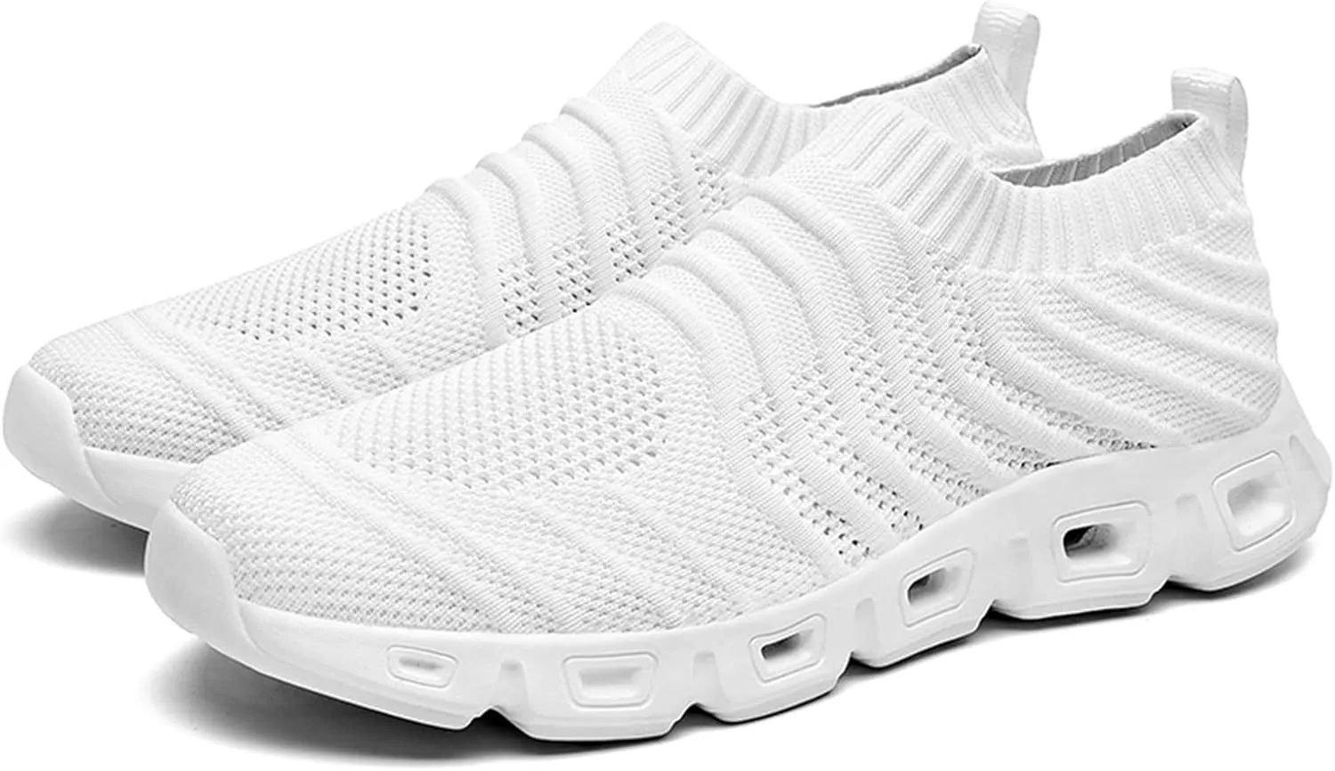 Men's Breathable Stretch Workout Shoes Supportive Running Athletic Sneaker Memory Foam Versatile Shoes for Men