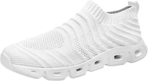 Men's Breathable Stretch Workout Shoes Supportive Running Athletic Sneaker Memory Foam Versatile Shoes for Men
