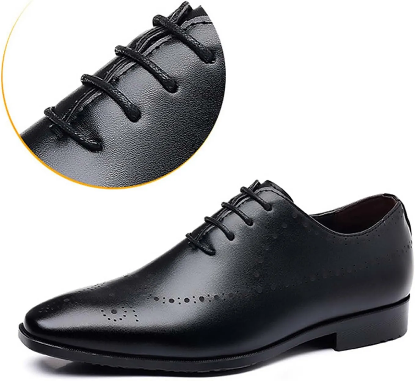 Mens Brown Dress Shoes Leather Formal Business Oxford Derby Shoe Brogue Wingtip Retro Footwear for Men