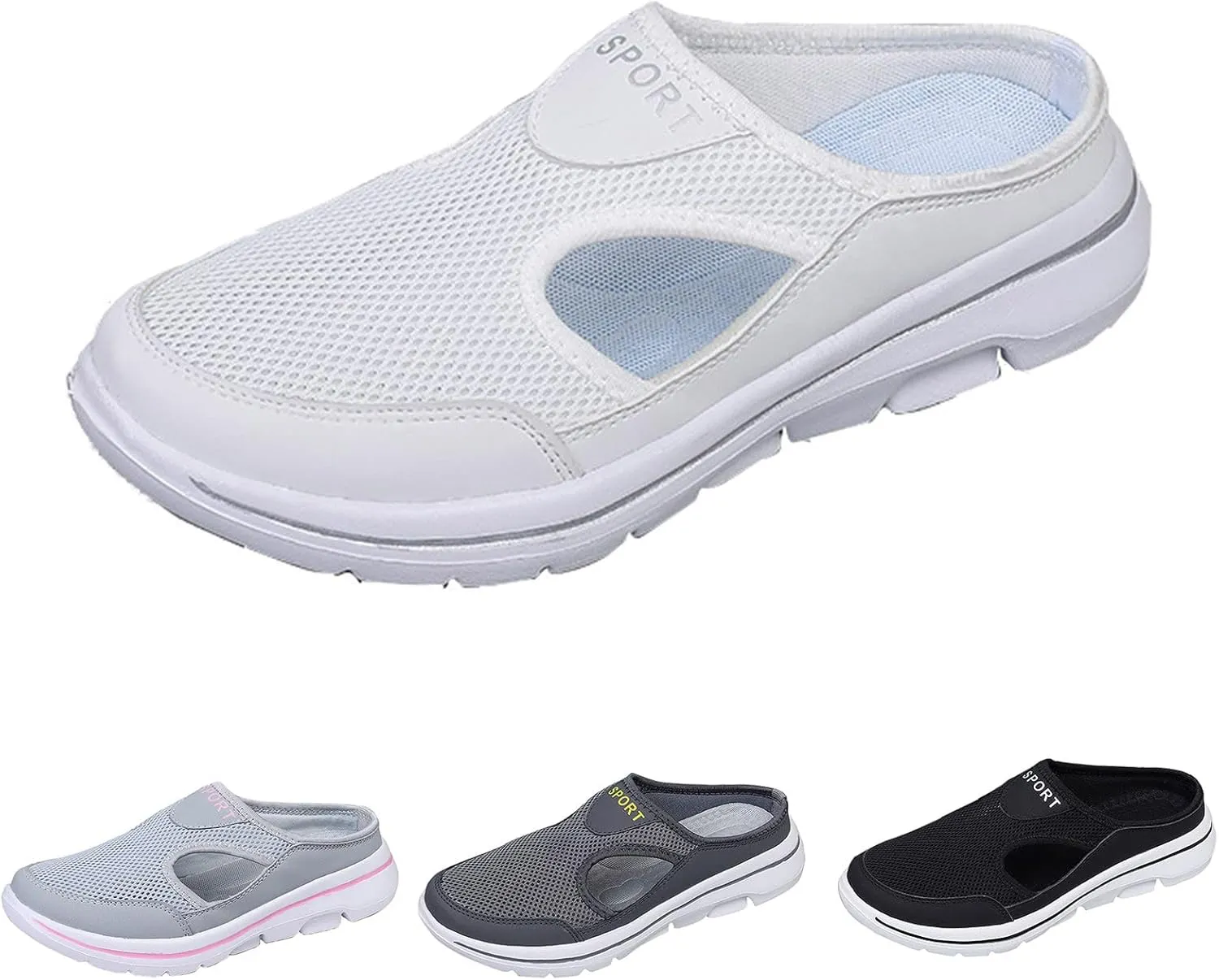 Men's Casual Shoe Men Sports Shoes Simple Solid Color Fashion Summer New Pattern Mesh Breathable Comfortable Flat Bottom