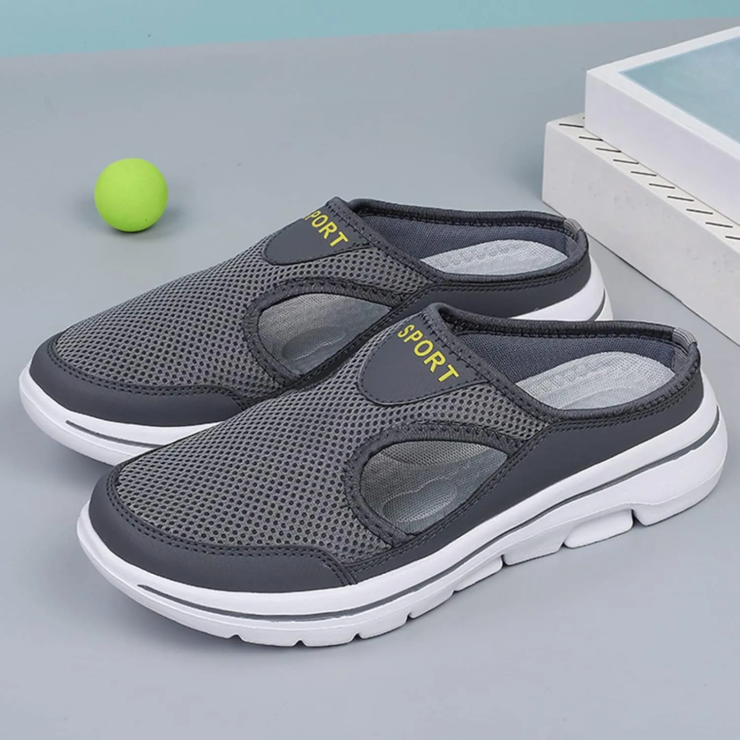 Men's Casual Shoe Men Sports Shoes Simple Solid Color Fashion Summer New Pattern Mesh Breathable Comfortable Flat Bottom