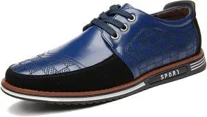 Men's Causal Oxfords Business Dress Shoes Lightweight Lace up Leather Loafers Classic Formal Shoes Driving Walking