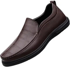 Men's Classic Formal Business Slip-On Oxfords Shoes Mens Patent Leather Casual Dress Shoes