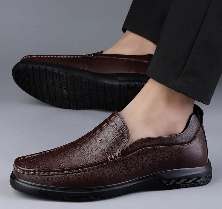 Men's Classic Formal Business Slip-On Oxfords Shoes Mens Patent Leather Casual Dress Shoes