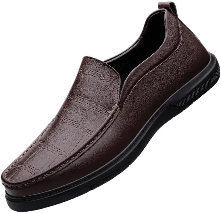 Men's Classic Formal Business Slip-On Oxfords Shoes Mens Patent Leather Casual Dress Shoes