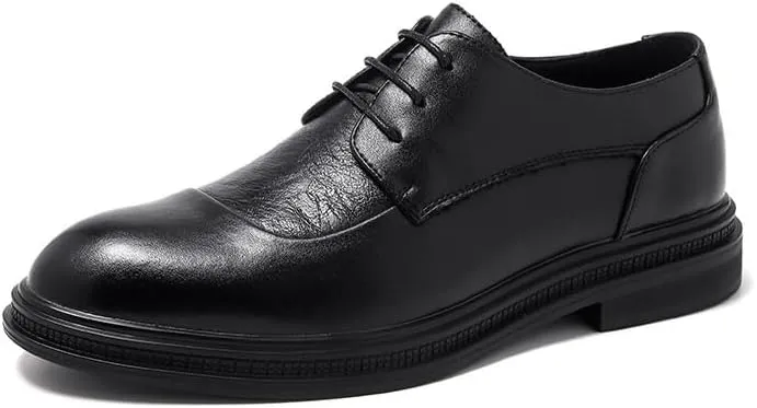 Men's Classic Lace-up Formal Casual Business Oxford Shoes Pointed Toe Derby Shoes for Men