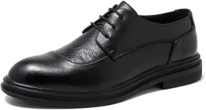 Men's Classic Lace-up Formal Casual Business Oxford Shoes Pointed Toe Derby Shoes for Men