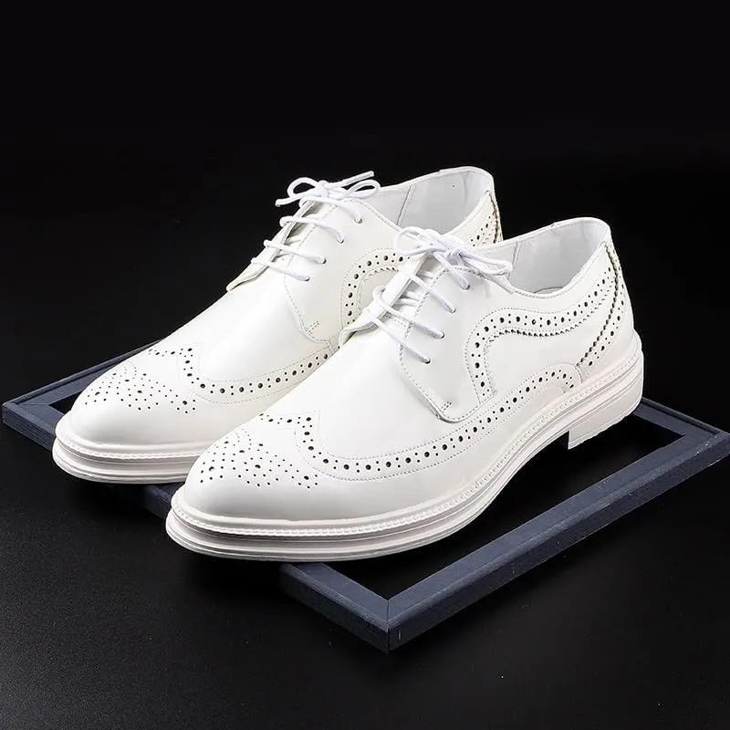 Men's Classic Lace-Up Oxford Shoes, Suitable for Walking, Driving, and Office Environments, Offering Style and Durability