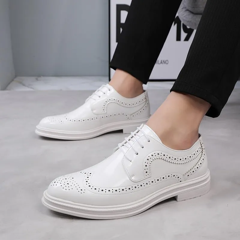 Men's Classic Lace-Up Oxford Shoes, Suitable for Walking, Driving, and Office Environments, Offering Style and Durability