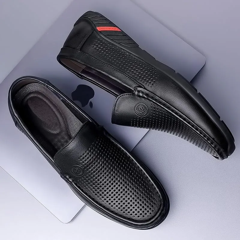 Men's Classic Loafers Low Top Leather Dress Shoes Men Dressy Suit Tuxedo Metal Shoelaces Weeding Prom Derby Shoes