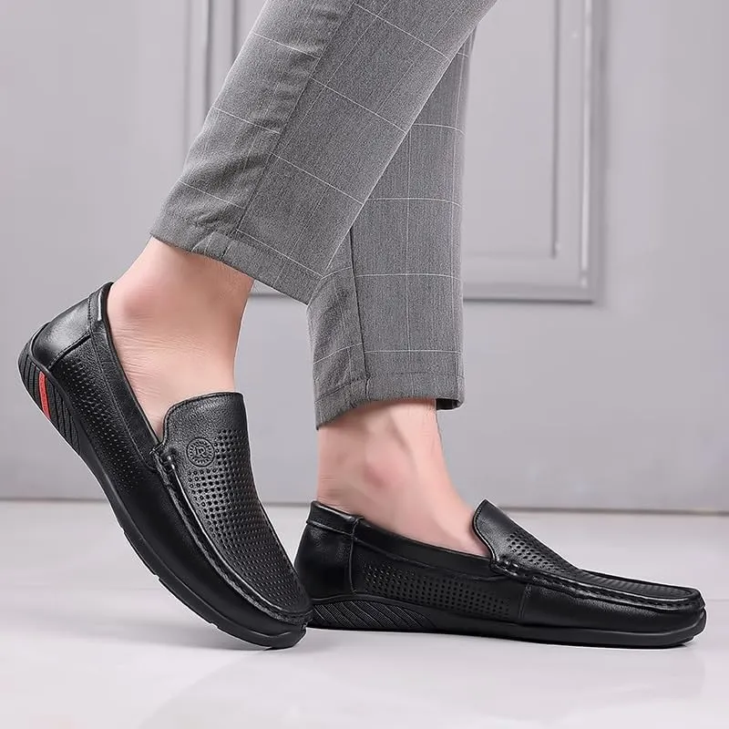 Men's Classic Loafers Low Top Leather Dress Shoes Men Dressy Suit Tuxedo Metal Shoelaces Weeding Prom Derby Shoes