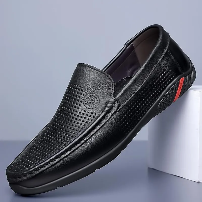 Men's Classic Loafers Low Top Leather Dress Shoes Men Dressy Suit Tuxedo Metal Shoelaces Weeding Prom Derby Shoes