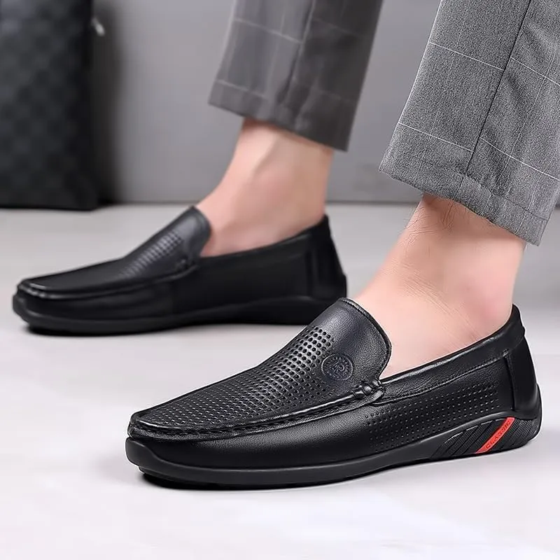 Men's Classic Loafers Low Top Leather Dress Shoes Men Dressy Suit Tuxedo Metal Shoelaces Weeding Prom Derby Shoes