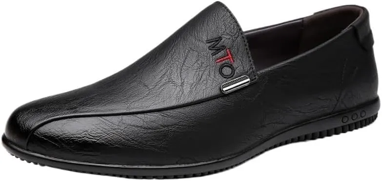Men's Classic Oxford Dress Shoes for Formal Events & Business Professional Attire with Slip-Resistant Rubber Sole & Cushioned Memory Foam Insole (Black/Brown)
