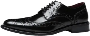 Men's Classic Plain-Toe Oxford Dress Shoes - Full-Grain Leather Construction for Corporate Boardroom Presentations