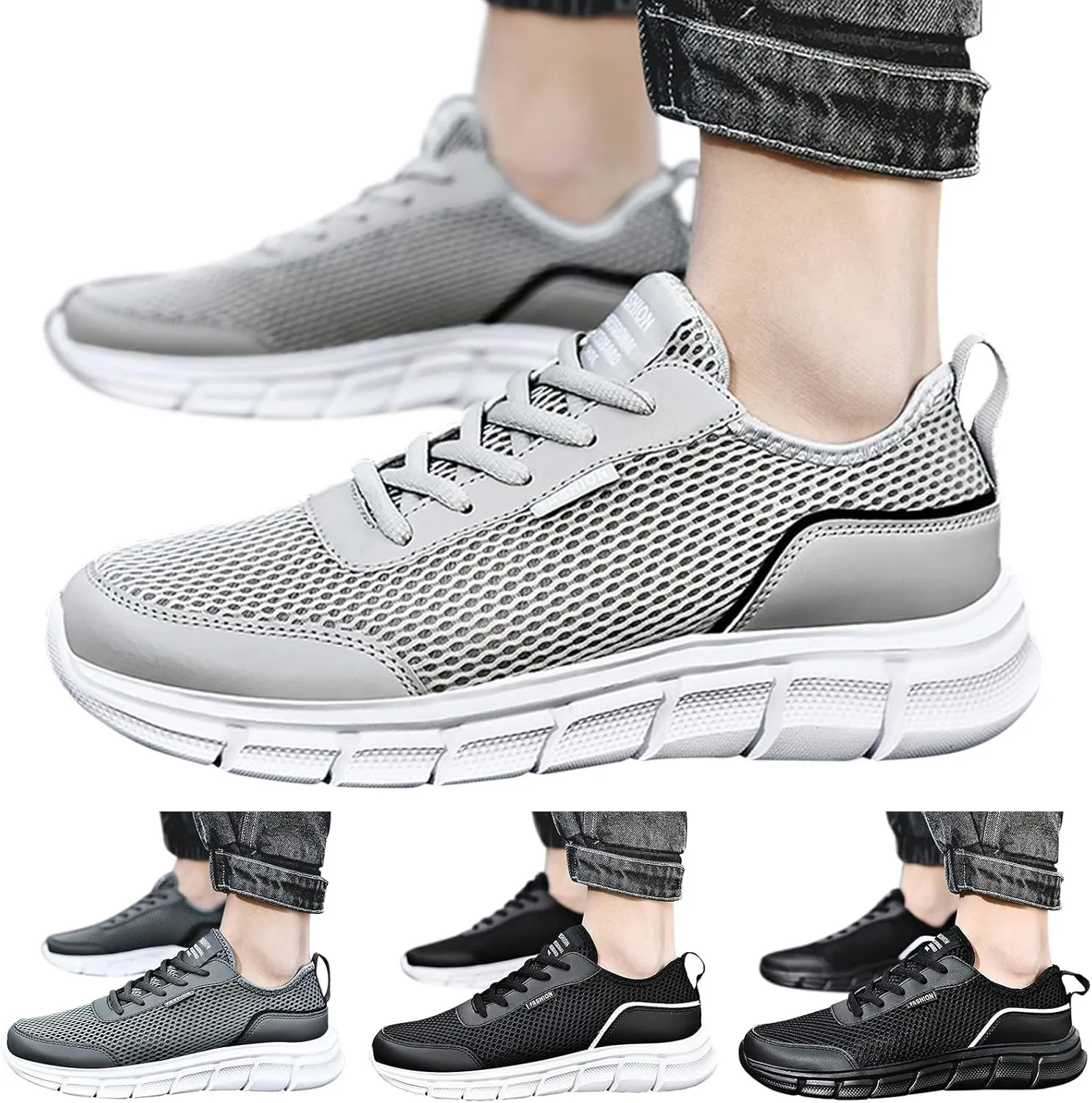 Men's Comfortable Stretch Workout Shoes Comfortable Lightweight Casual Walking Shoe Men's Business Casual Shoes