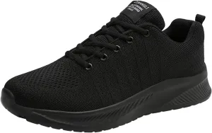 Men's Comfortable Stretch Workout Shoes Lace Up Lightweight Breathable Fashion Sneaker Casual Stretch Sneaker