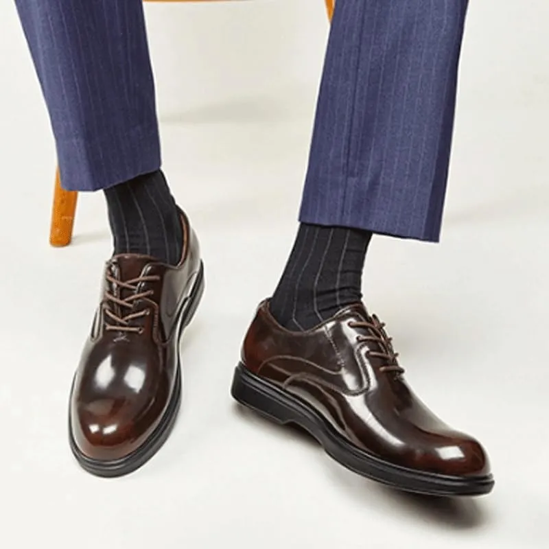 Men's Contemporary Business Casual Oxfords Genuine Leather Dress Shoes with Air-Cooled Comfort System