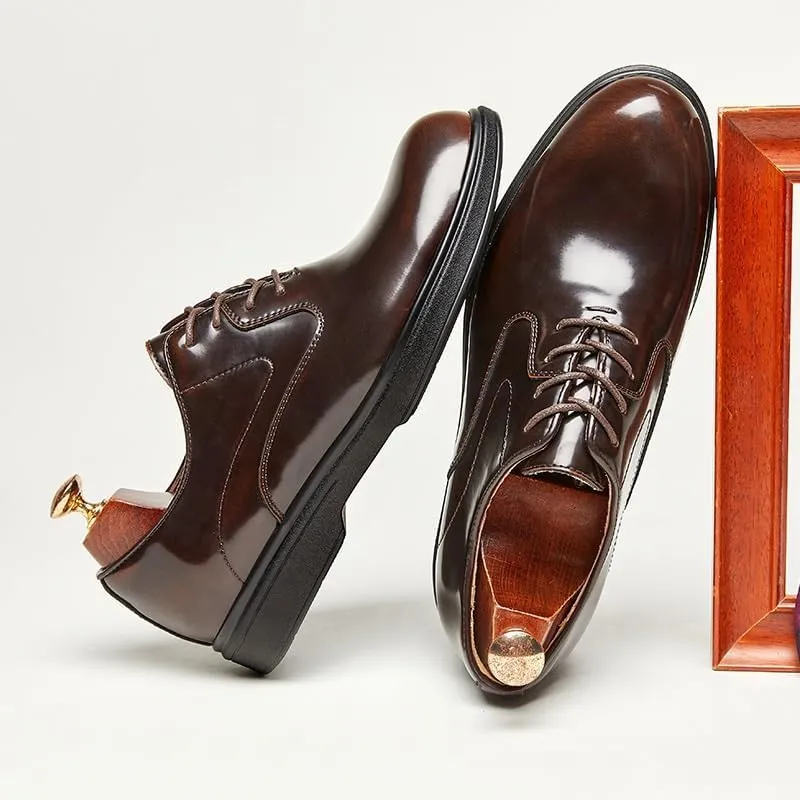 Men's Contemporary Business Casual Oxfords Genuine Leather Dress Shoes with Air-Cooled Comfort System