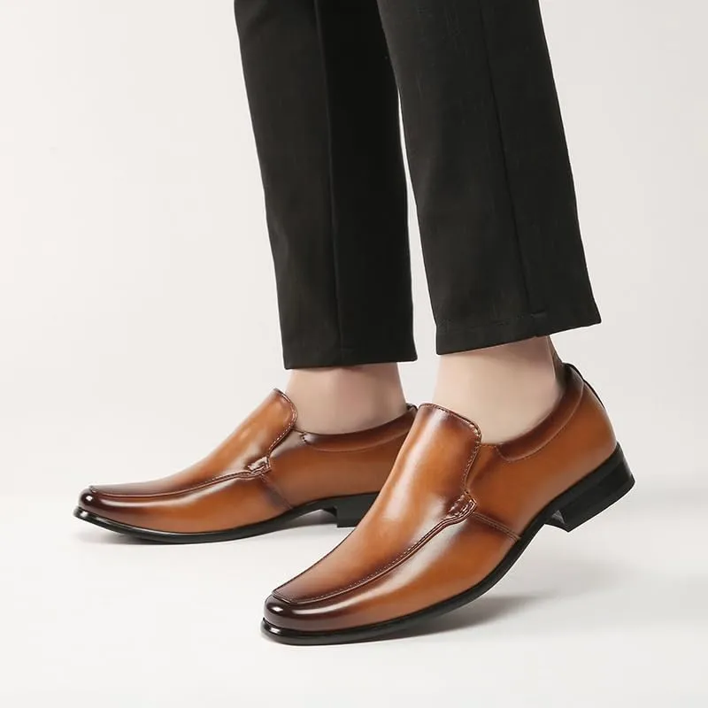 Men's Contemporary Business-Ready Oxfords Breathable Leather Shoes with Temperature-Regulating Footbed
