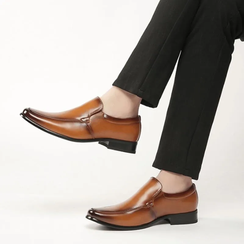 Men's Contemporary Business-Ready Oxfords Breathable Leather Shoes with Temperature-Regulating Footbed
